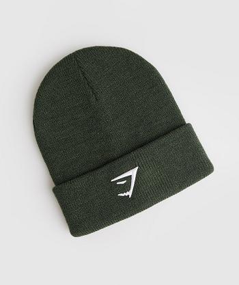 Accessories Klobouky Gymshark Sharkhead Beanie Olivy Zelené | CZ 2098YXF
